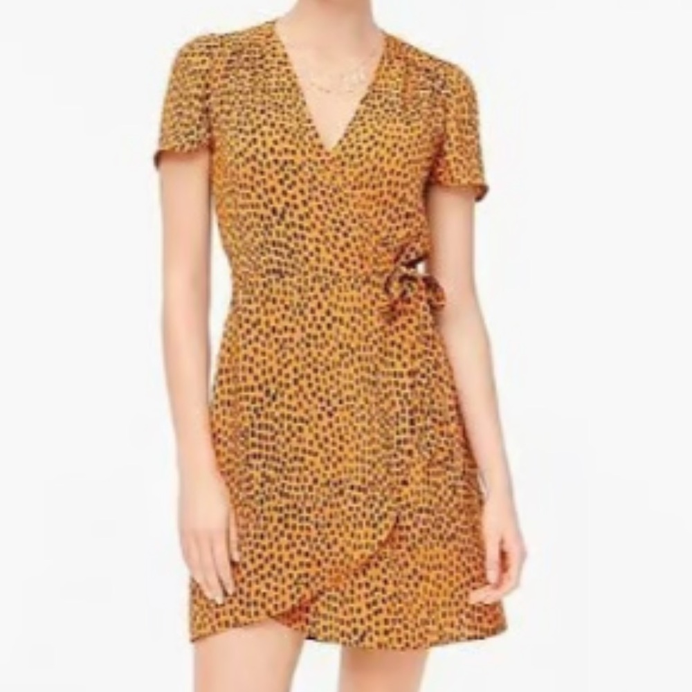 Jcrew cheetah print wrap dress